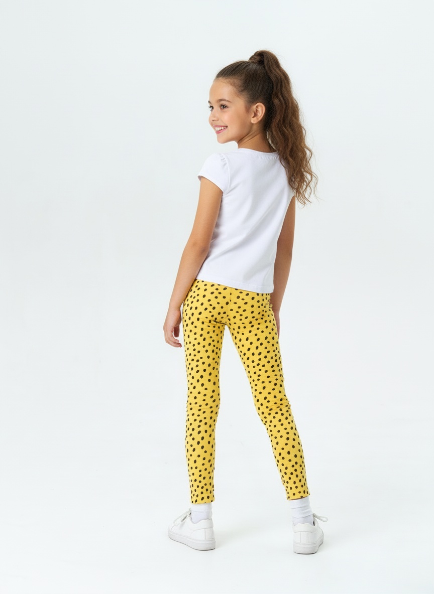 Леггинсы Персона Junior Гуашевая крапинка мимоза лосины - фото 2