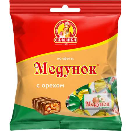 Конфеты Славянка Медунок с орехом 202г