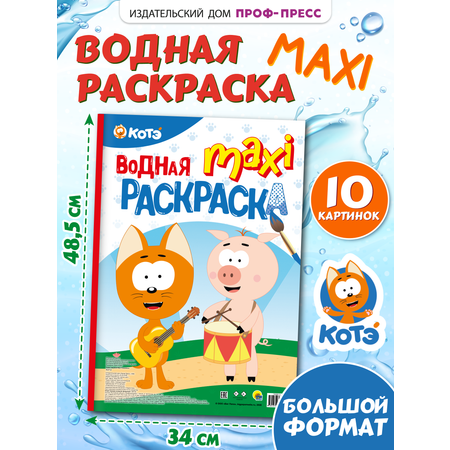 Водная раскраска Проф-Пресс макси Котэ