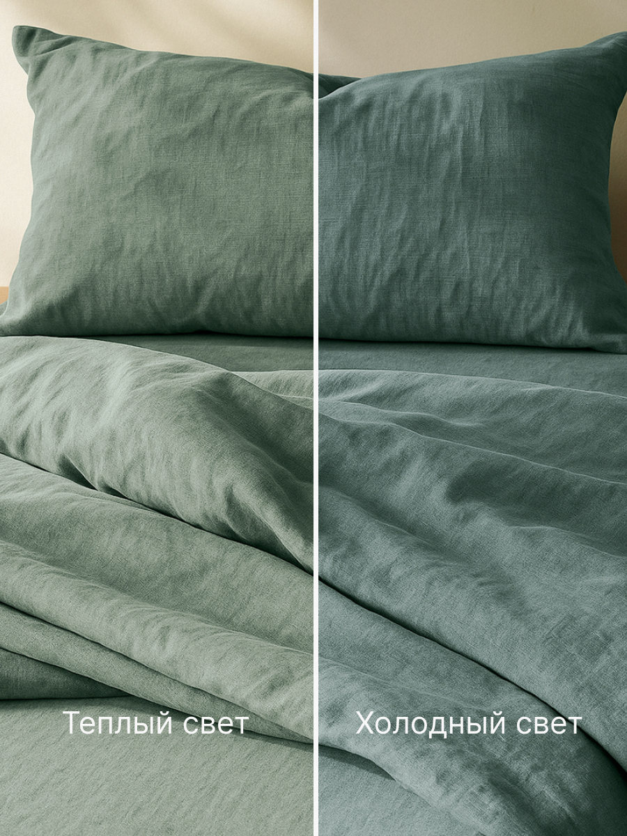 Комплект постельного белья BRAVO Organic хвоя евро 6 предм. - фото 20