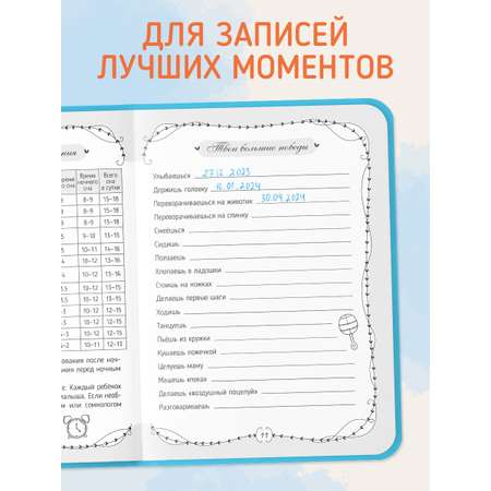 Дневник Проф-Пресс для малышей первого года жизни Лучший для мамы. 145х203 мм. 96 стр