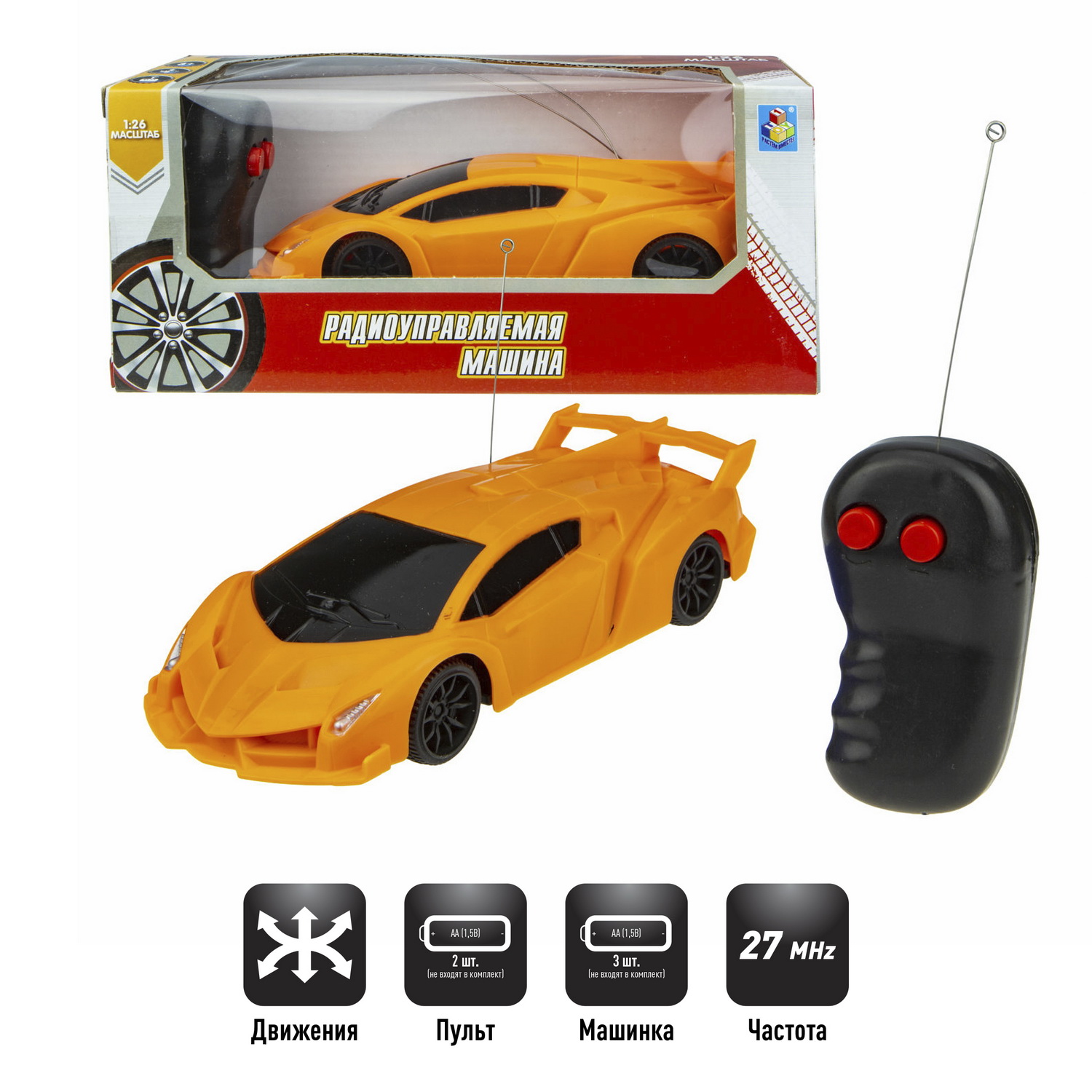 Автомобиль РУ 1TOY Спортавто 1:26 - фото 2