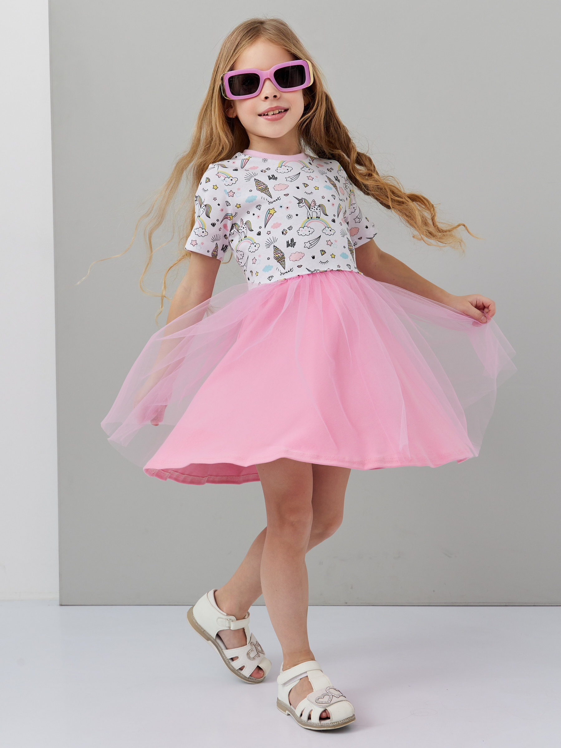 Платье Timpuh print pink - фото 5