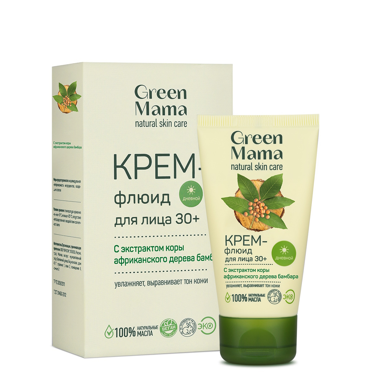 Крем Green Mama Экстракт бамбара 50 мл - фото 1