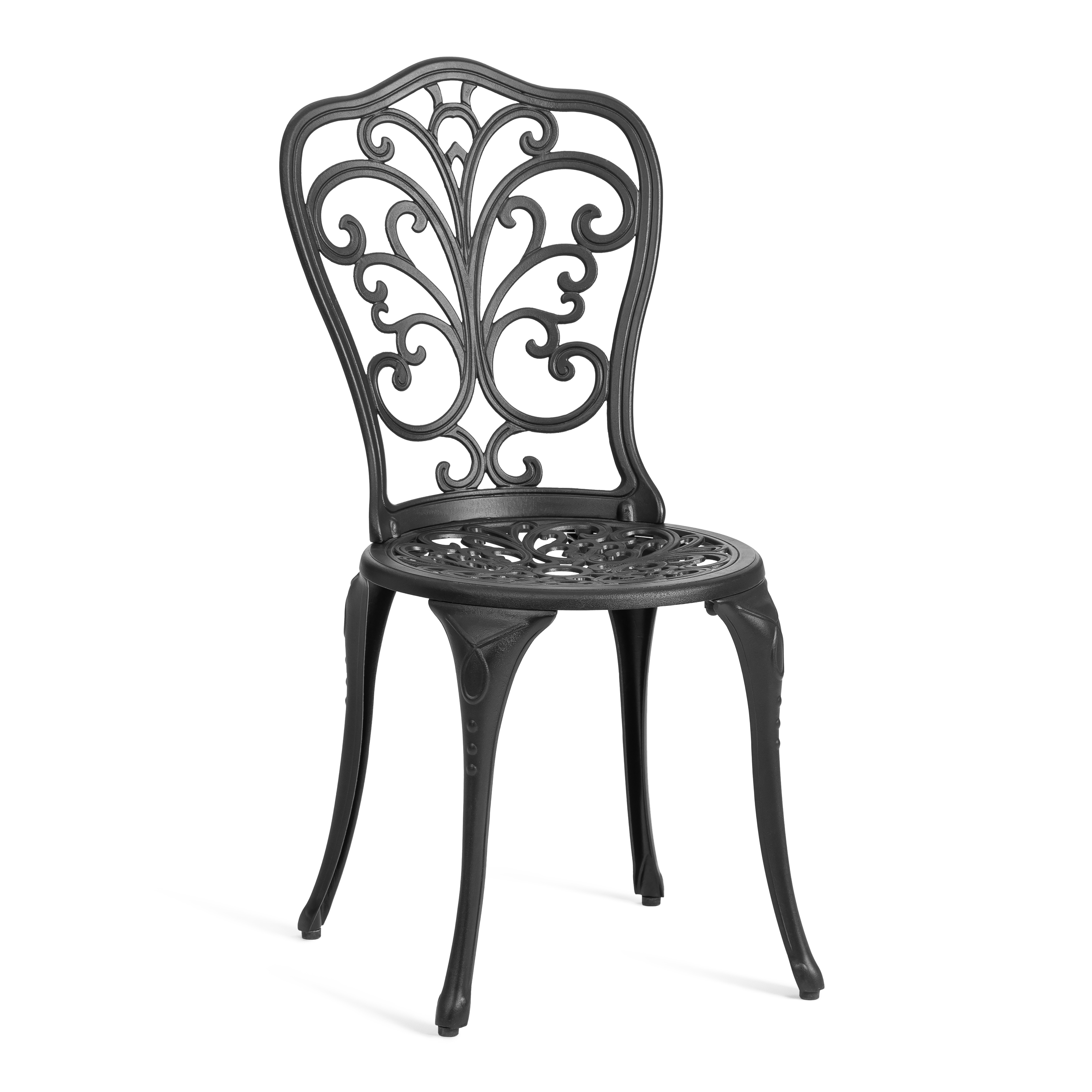 Комплект садовых стульев TETCHAIR Моцарт алюминиевый сплав 53х41х89см черный - фото 3