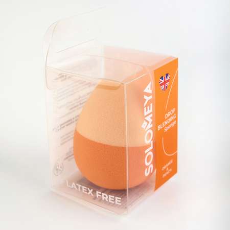Спонж для макияжа SOLOMEYA Капля, Orange&Peach, 1 шт.
