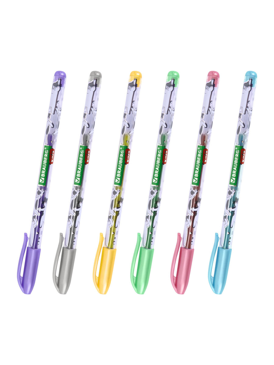 Ручка гелевая Brauberg 6 шт. - фото 4