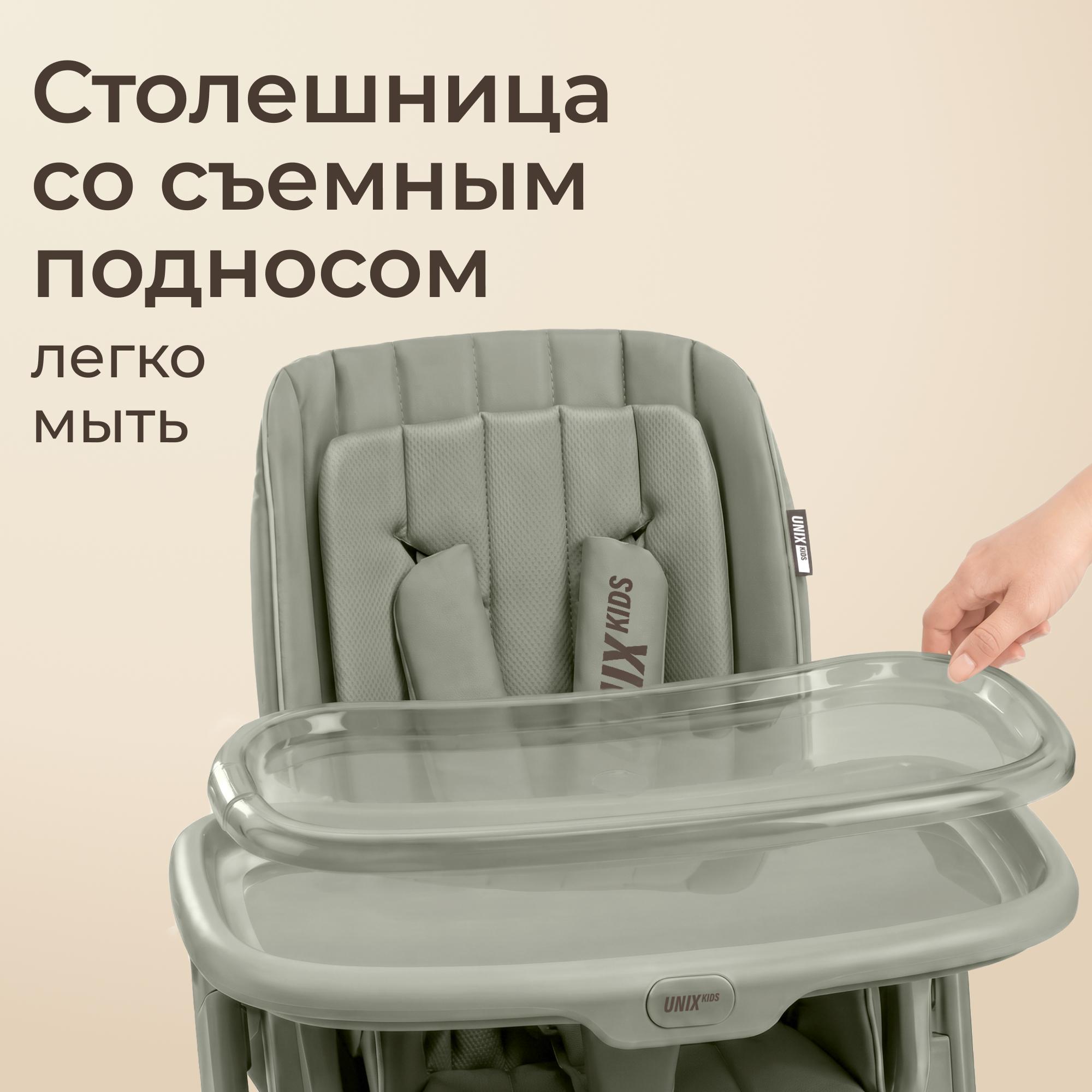 Стульчик для кормления UNIX Kids Torino зеленый - фото 6