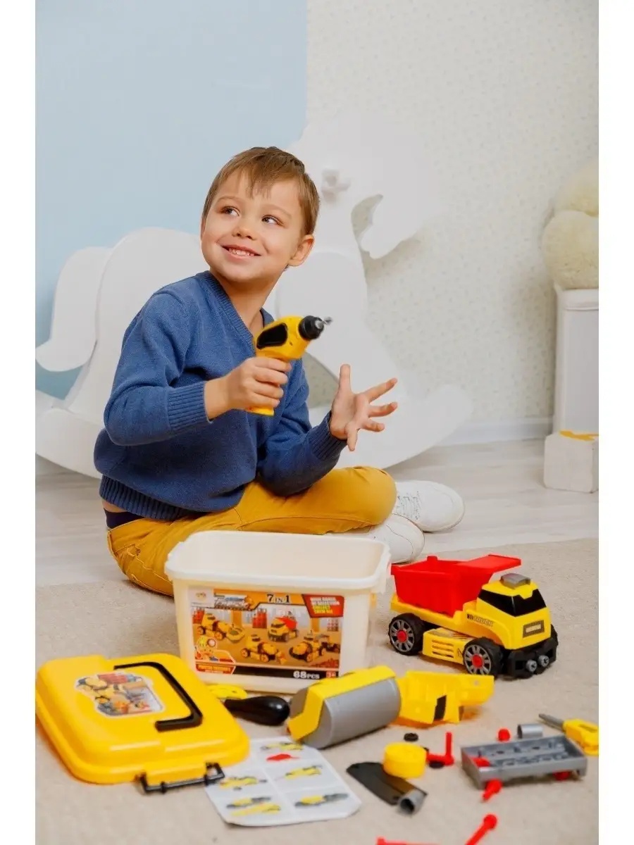 Конструктор TrendToys Строительные машинки 68 дет. - фото 11