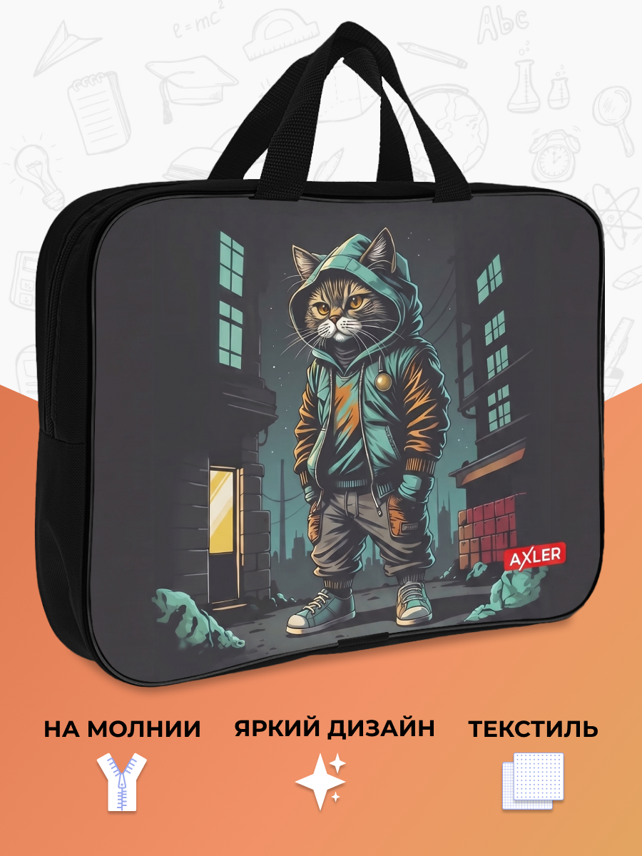 Папка с ручками AXLER на молнии для мальчиков А4 - фото 2