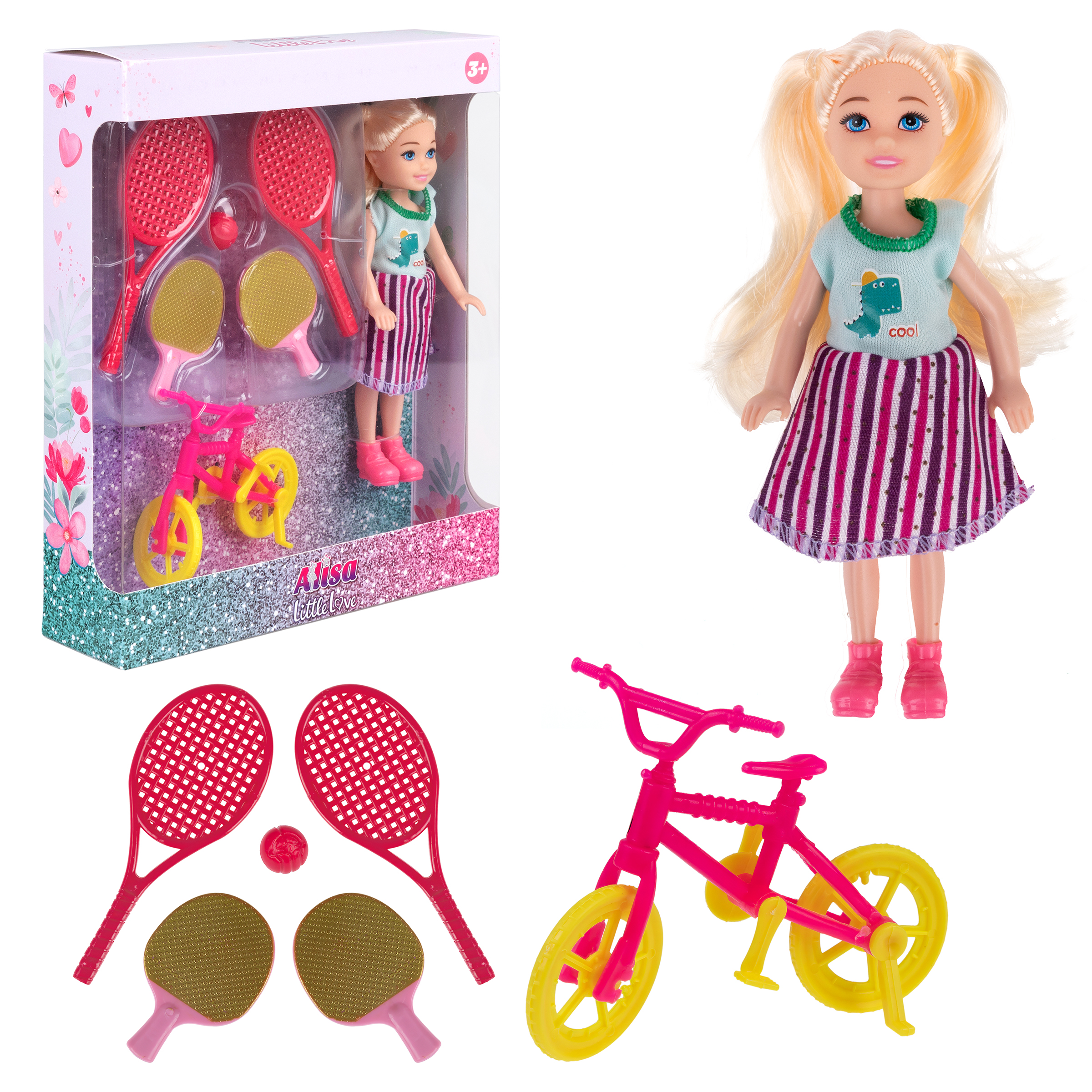 Кукла мини 1TOY Alisa Little Love высота 15,2 см Т24380 - фото 1