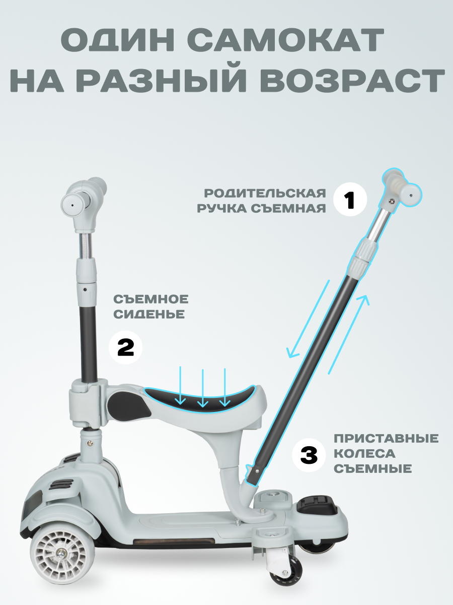 Самокат Costa трехколесный - фото 3