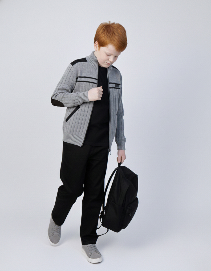 Кардиган AS TEKS VIT-001/ серый - фото 7