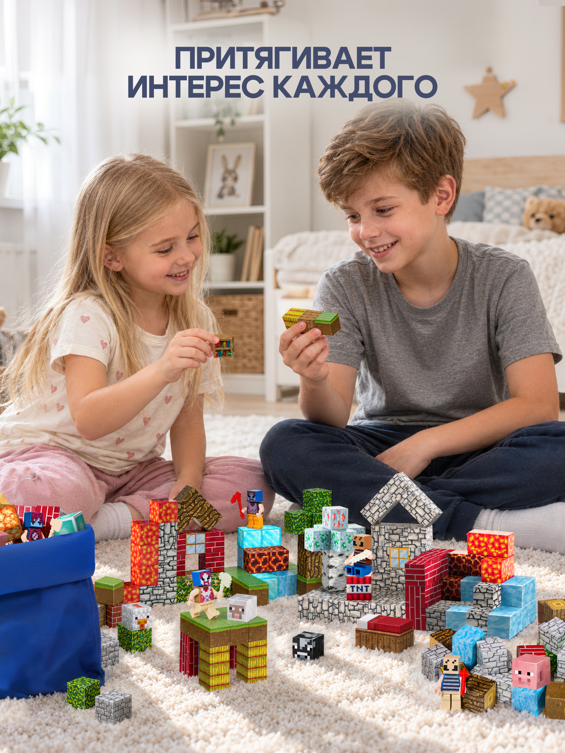 Конструктор SAYFUN toys магнитный 150 дет. - фото 10