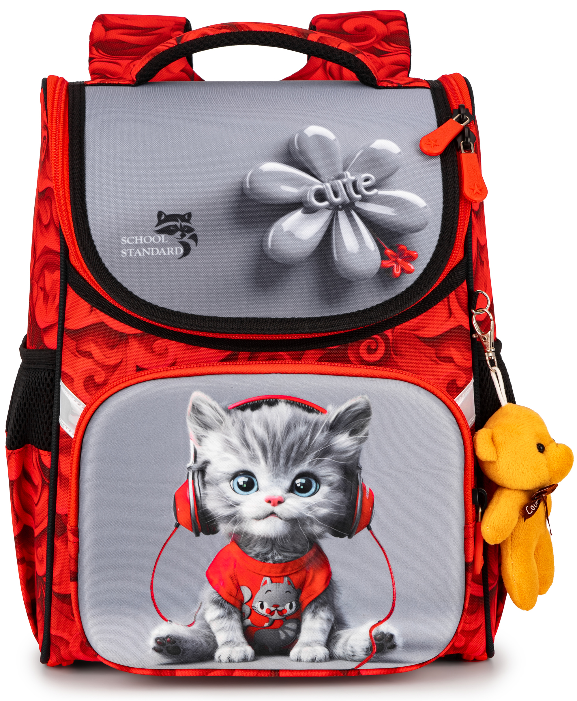 Ранец School Standard начальной школы 4 в 1 + мишка - фото 7