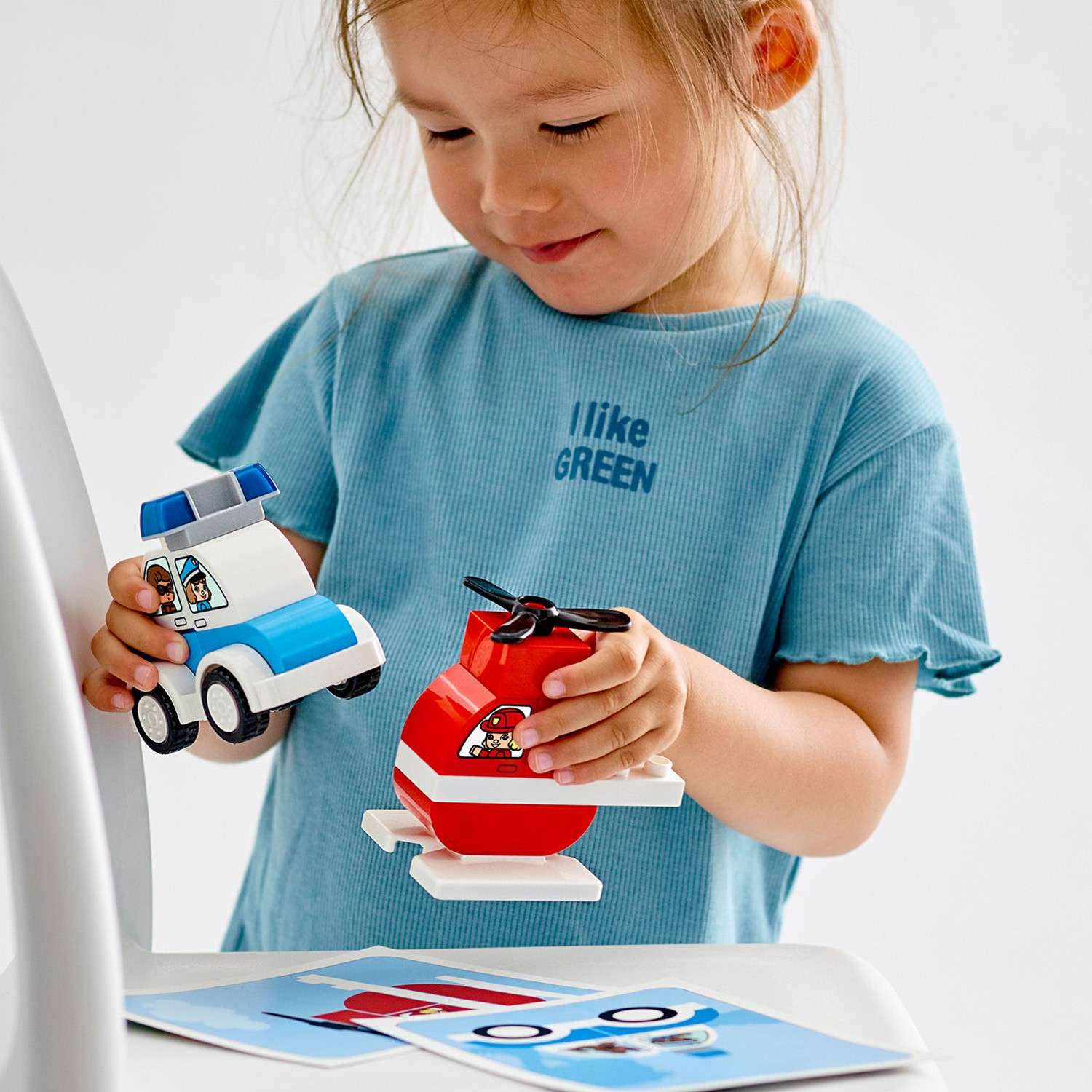 Конструктор LEGO DUPLO Fire Helicopter Police Car 14 дет. - фото 8