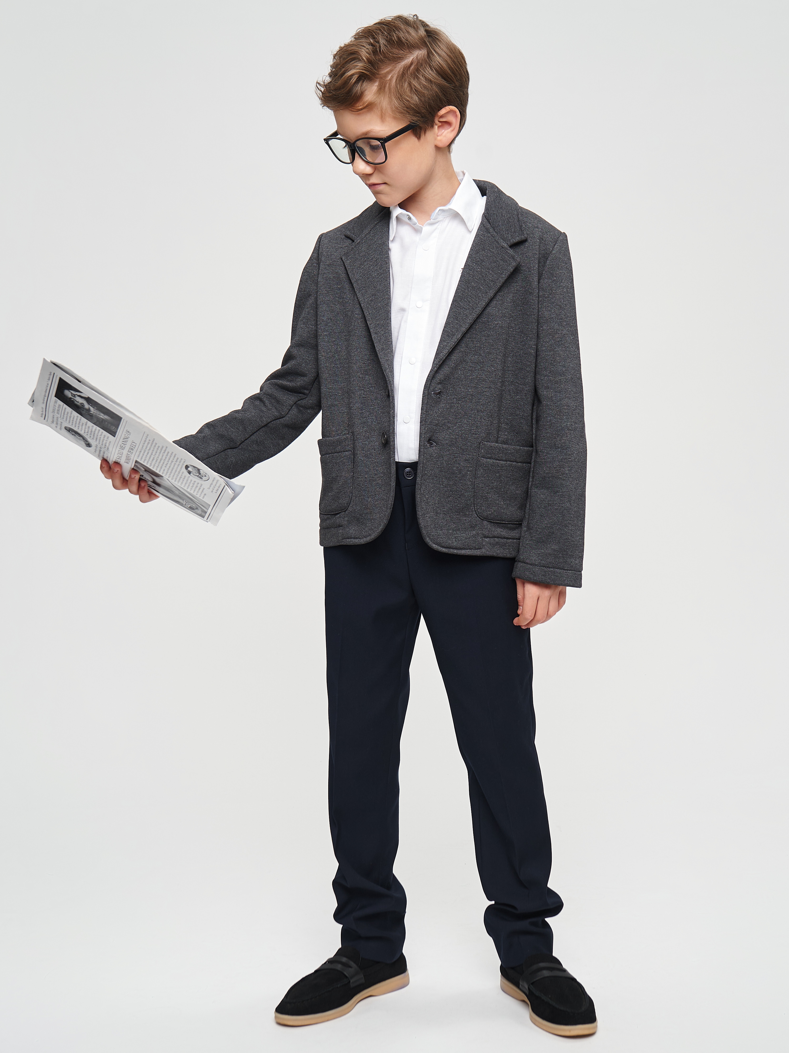 Пиджак Классная школа 001_темно_серыймальчик - фото 2
