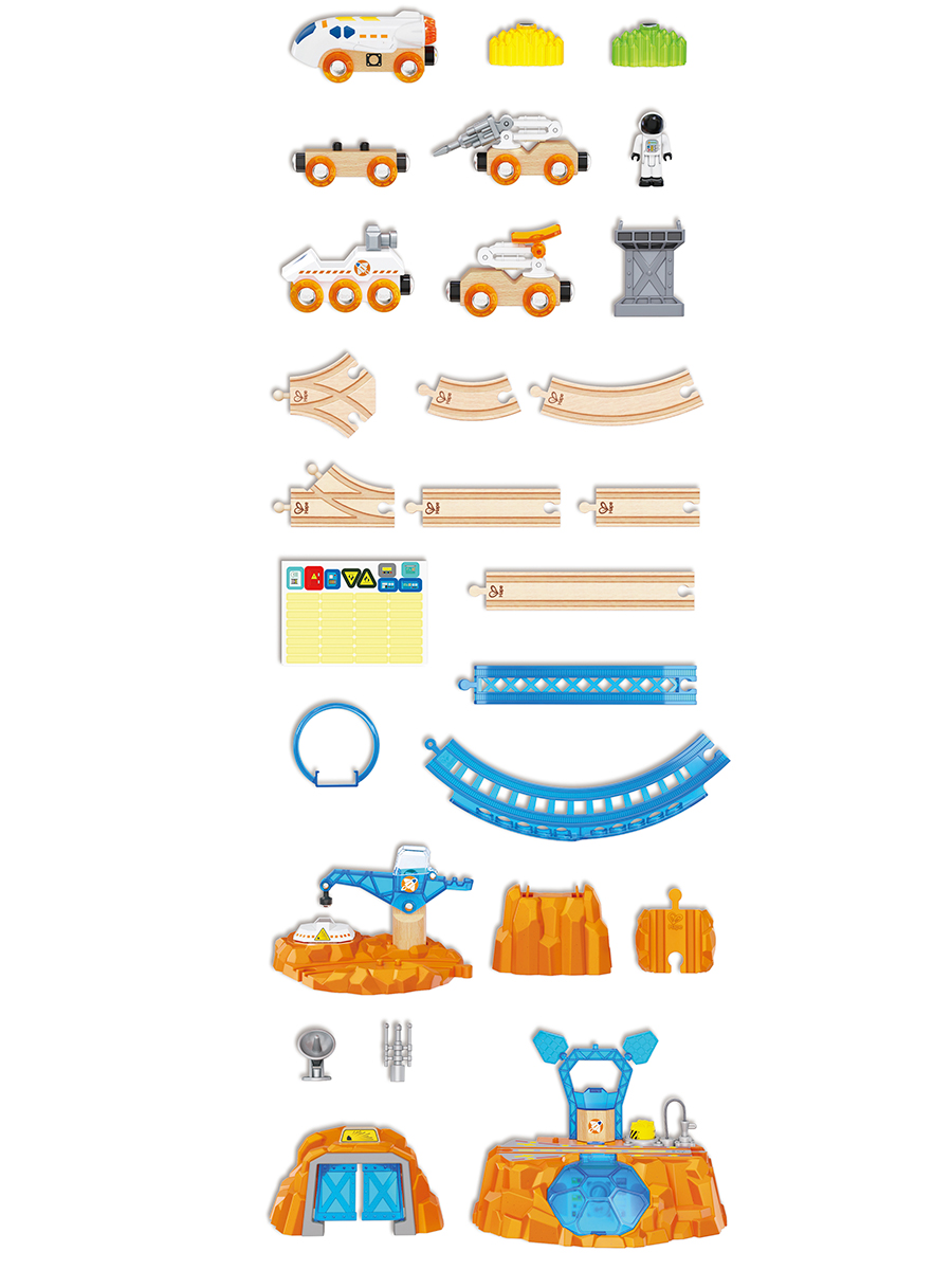 Набор железнодорожный Hape 93.9 см E3799_HP - фото 9