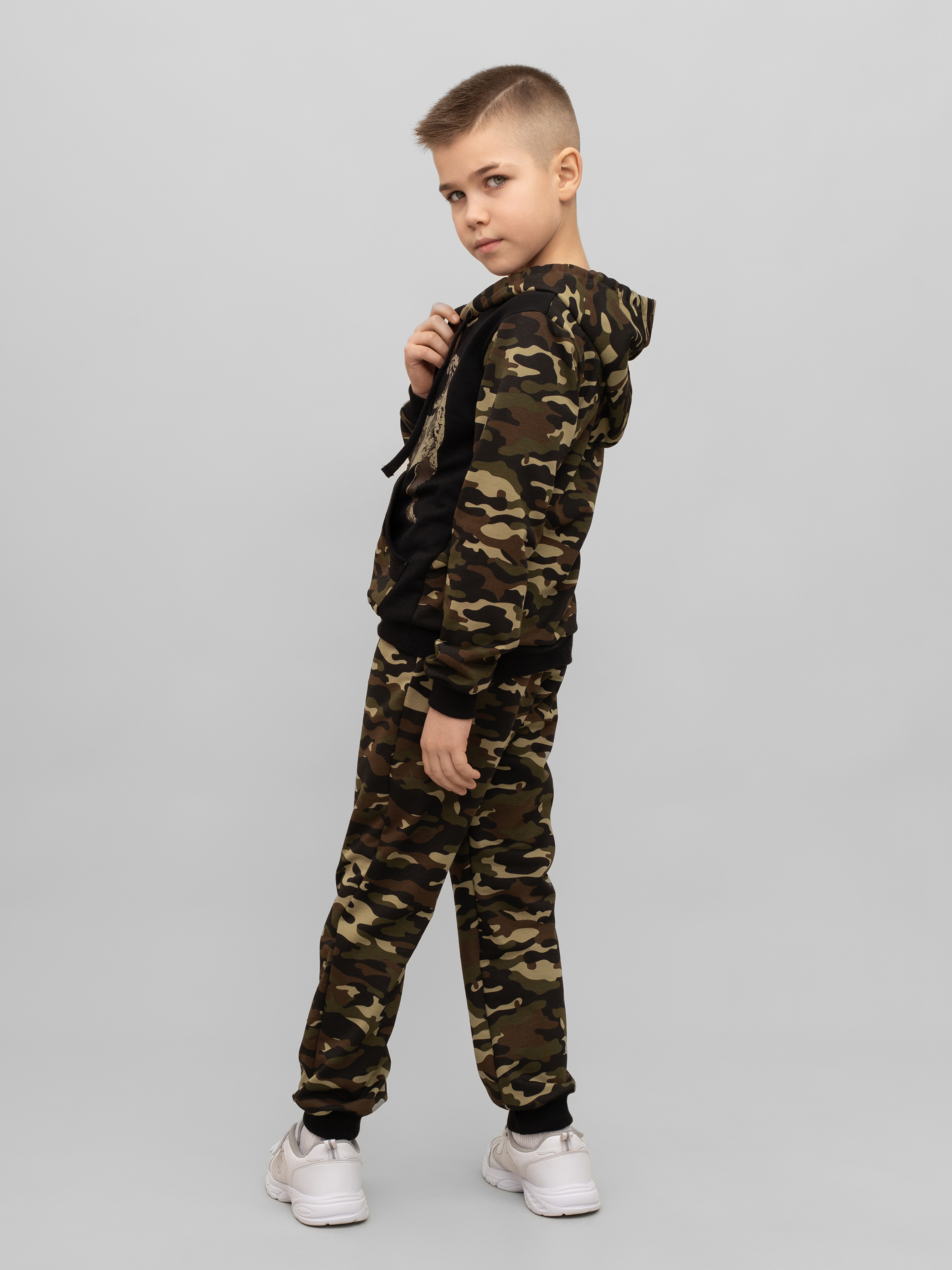 Худи и брюки Утенок 747 хаки черный дино - фото 17
