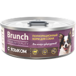 Корм для собак влажный полнорационный Brunch с языком 100г