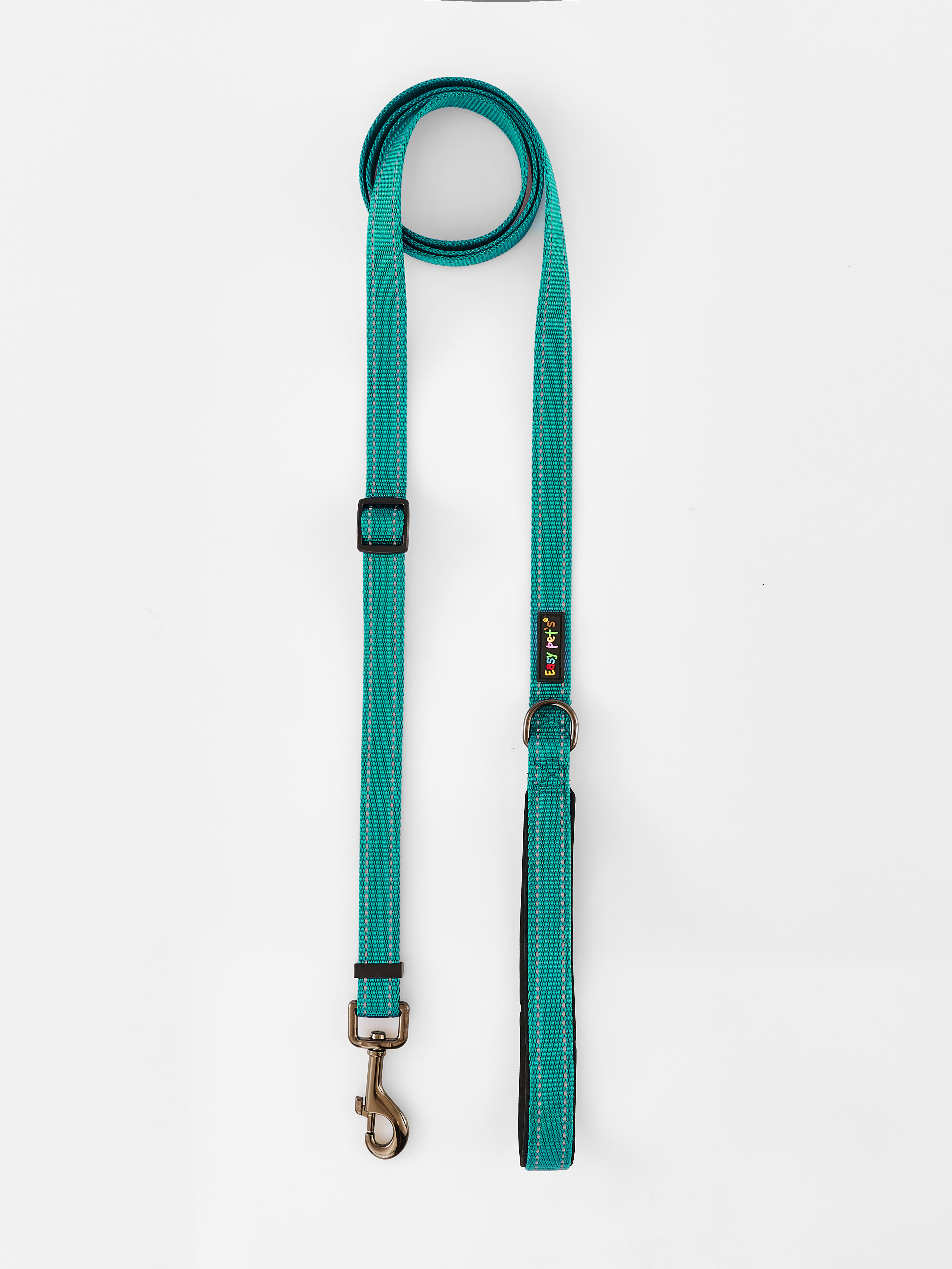 Поводок для собак с неопреновой ручкой Easy Pets 211 цвет Зеленый р-р M 2см 210см - фото 10