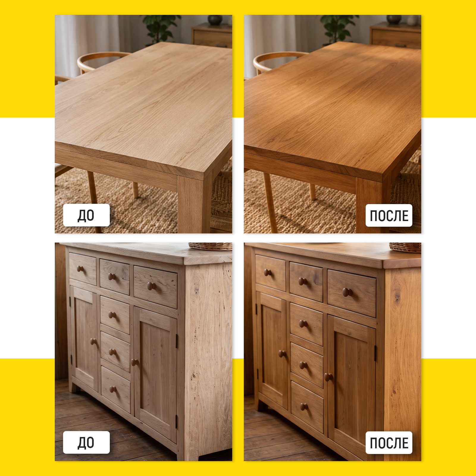 Лак для мебели из дерева WALNUT для дома и кухни матовый без запаха - фото 7