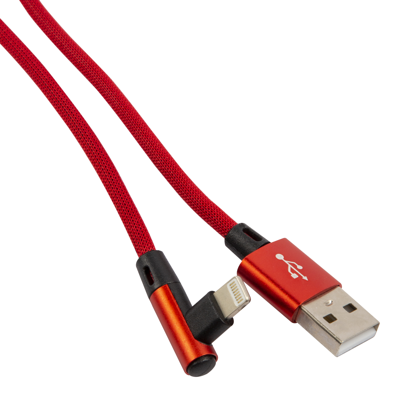 Дата-кабель RedLine USB - 8 – pin для Apple L-образный красный - фото 2