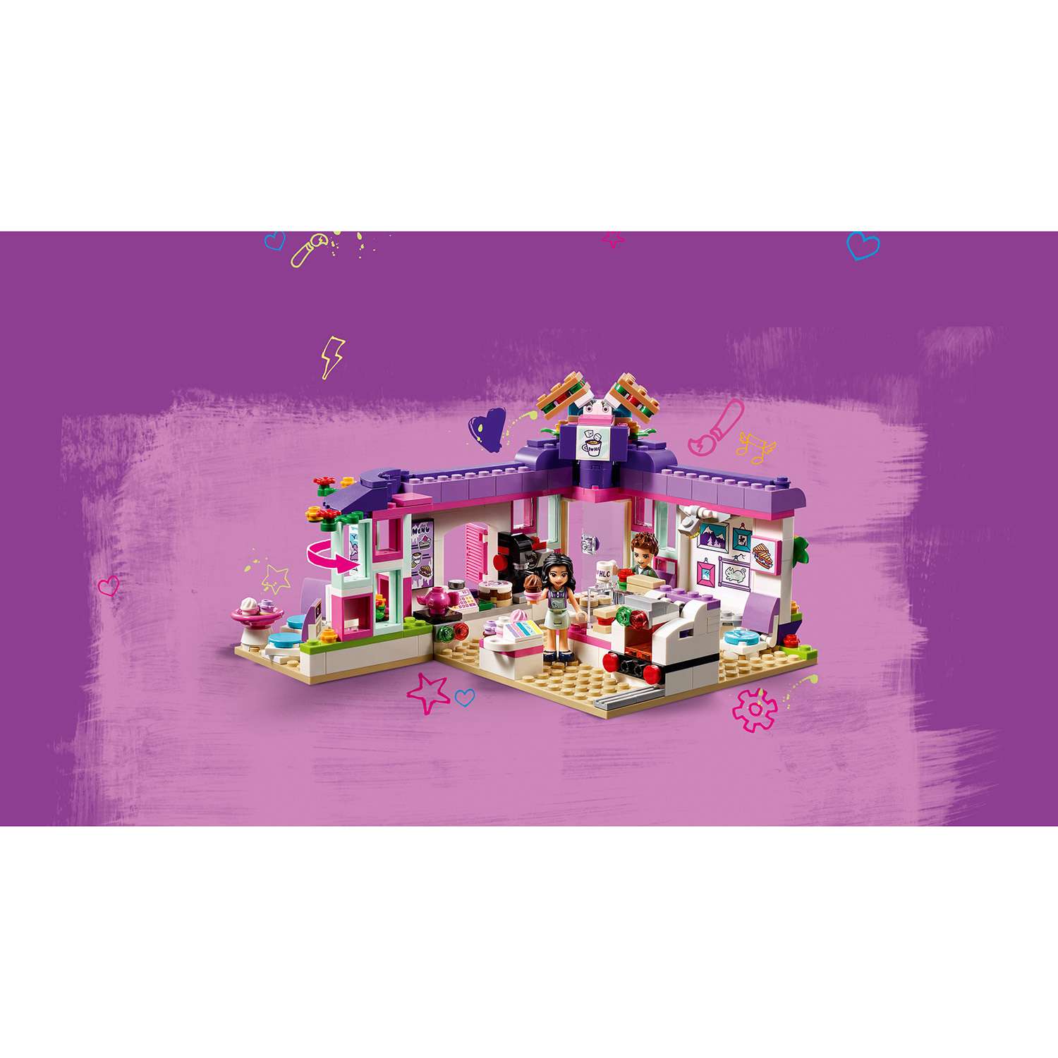 Конструктор LEGO Friends Арт-кафе Эммы блочный - фото 5