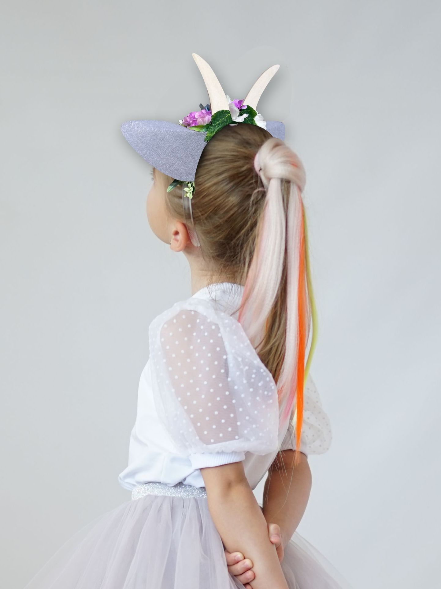 Ободок с ушками козы ЭнчантималсDress ОбУшиКоза - фото 5