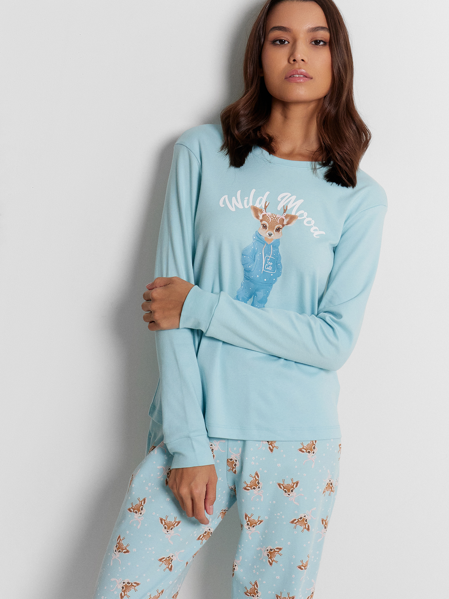 Пижама Mark Formelle (Марк Формэль) 592514/тихая вода + оленята с бантиками - фото 12