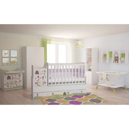 Комод Polini kids Simple 1580 Пряничный домик Белый