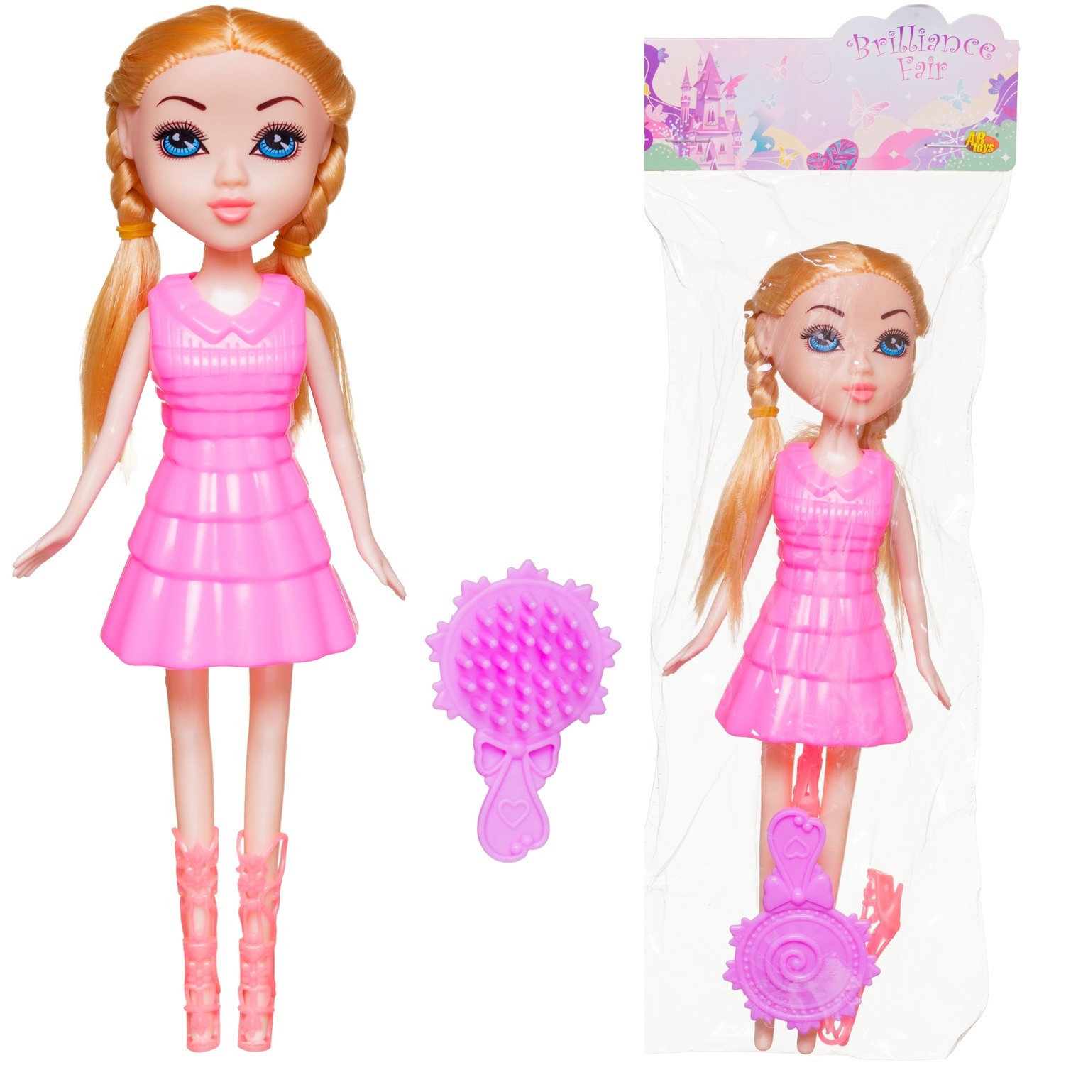 Кукла модельная Abtoys Brilliance Fair высота 18 см PT-01834/бледно-розовое - фото 2