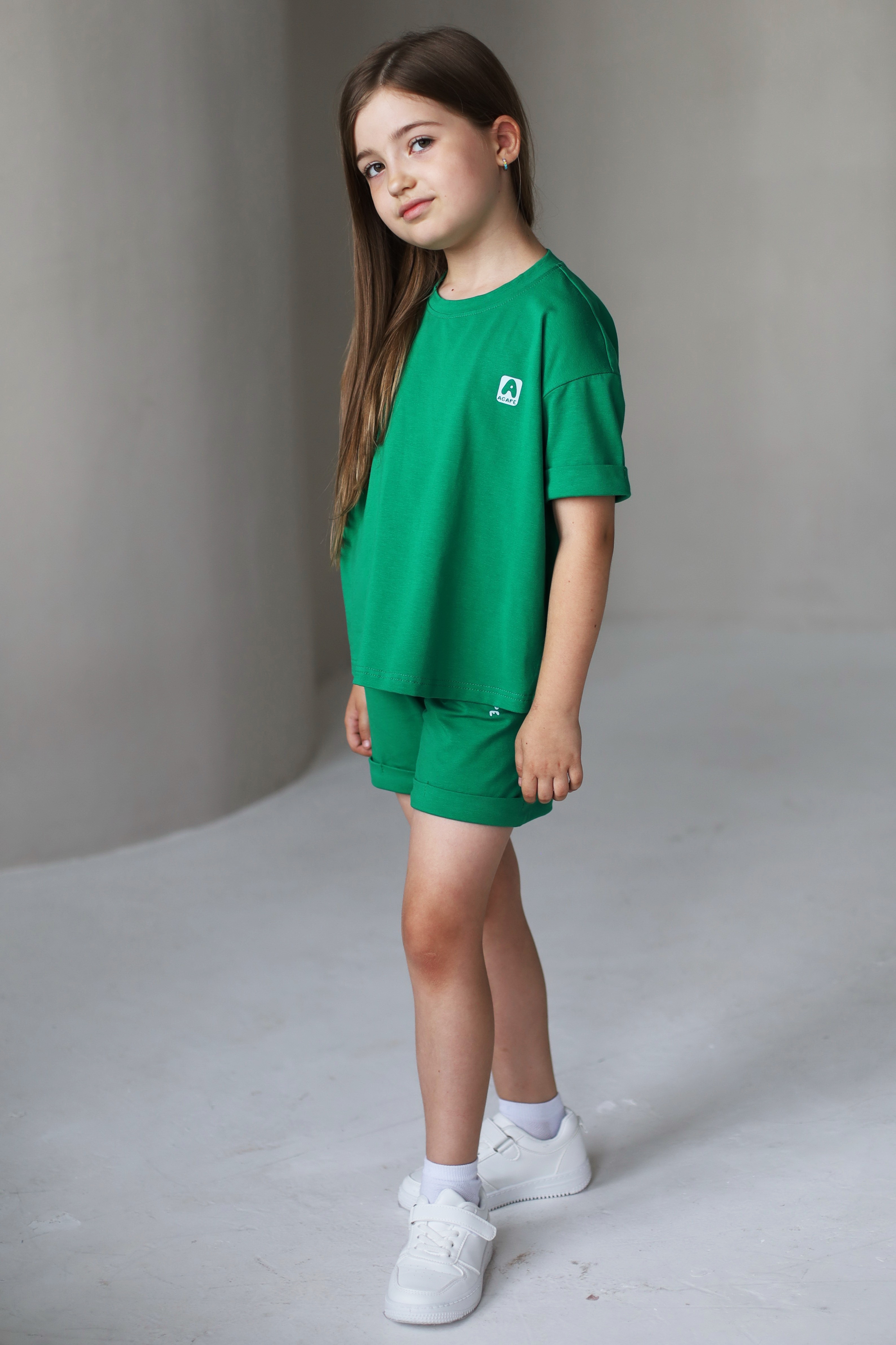 Футболка и шорты Агапэ 8016_зеленый - фото 2