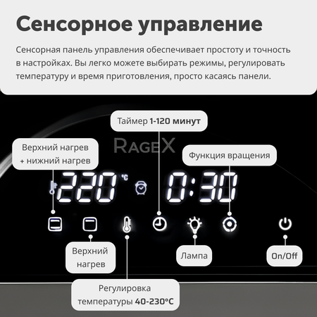 Мини-печь RageX R1602-000