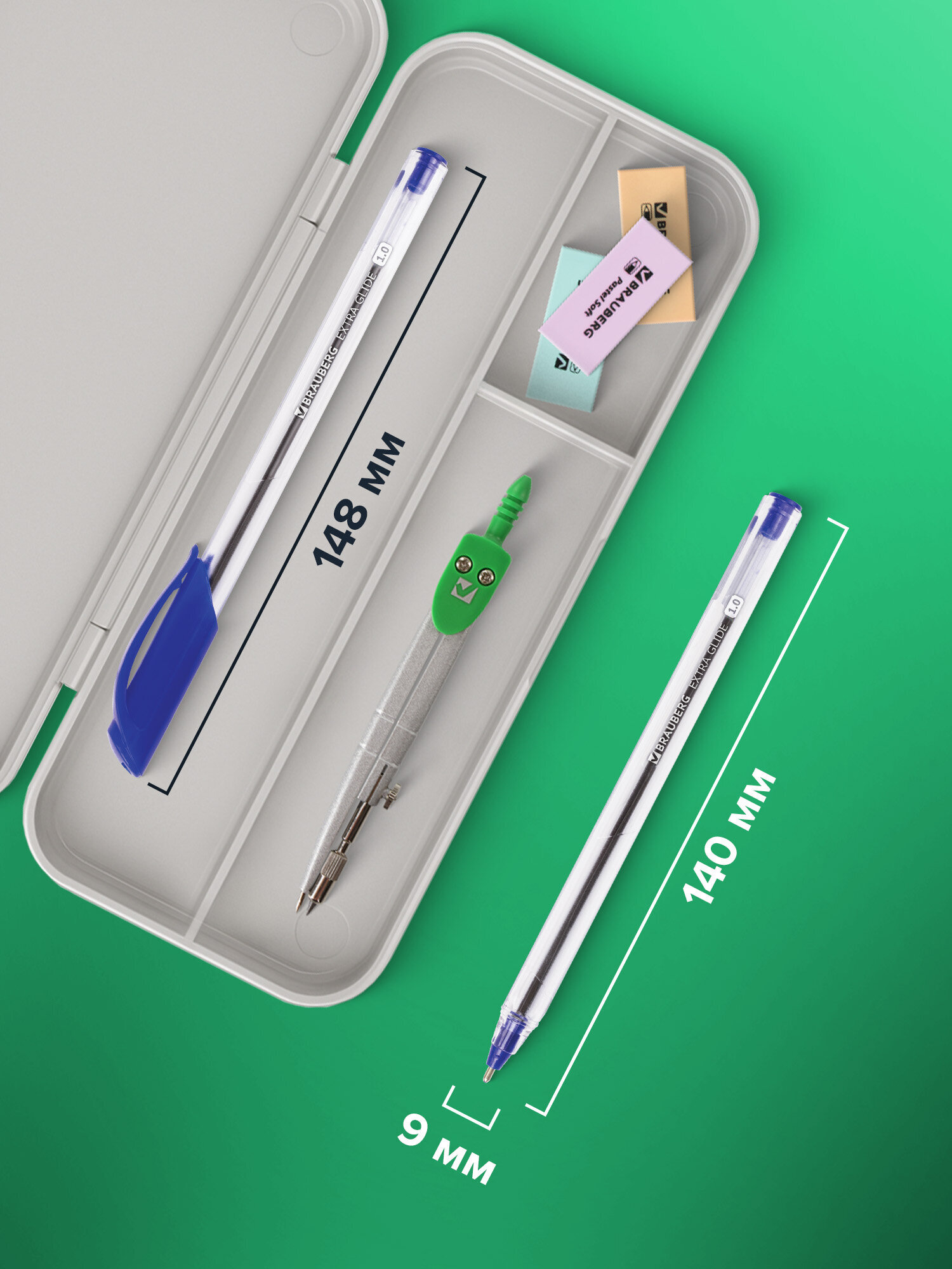 Ручка шариковая Brauberg 4 шт. - фото 5