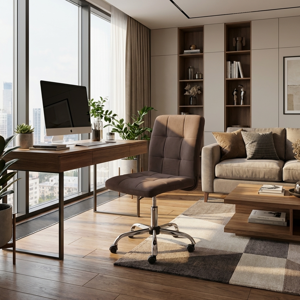 Компьютерное кресло TETCHAIR Фиеста велюр коричневый - фото 1