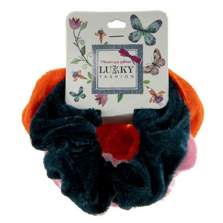 Аксессуар для волос Lukky Fashion резинки текстильные бархат 3 шт