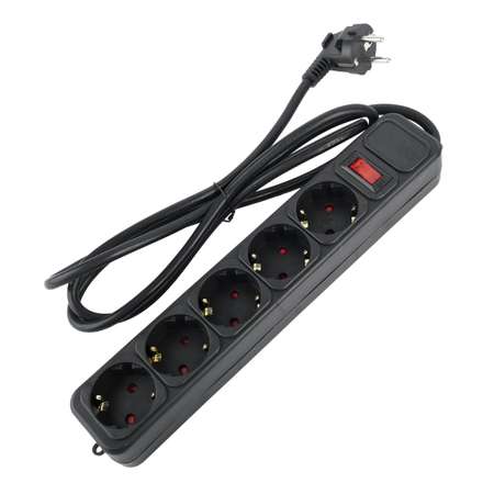 Сетевой фильтр Perfeo Real Power 1.8 метра 5 розеток черный
