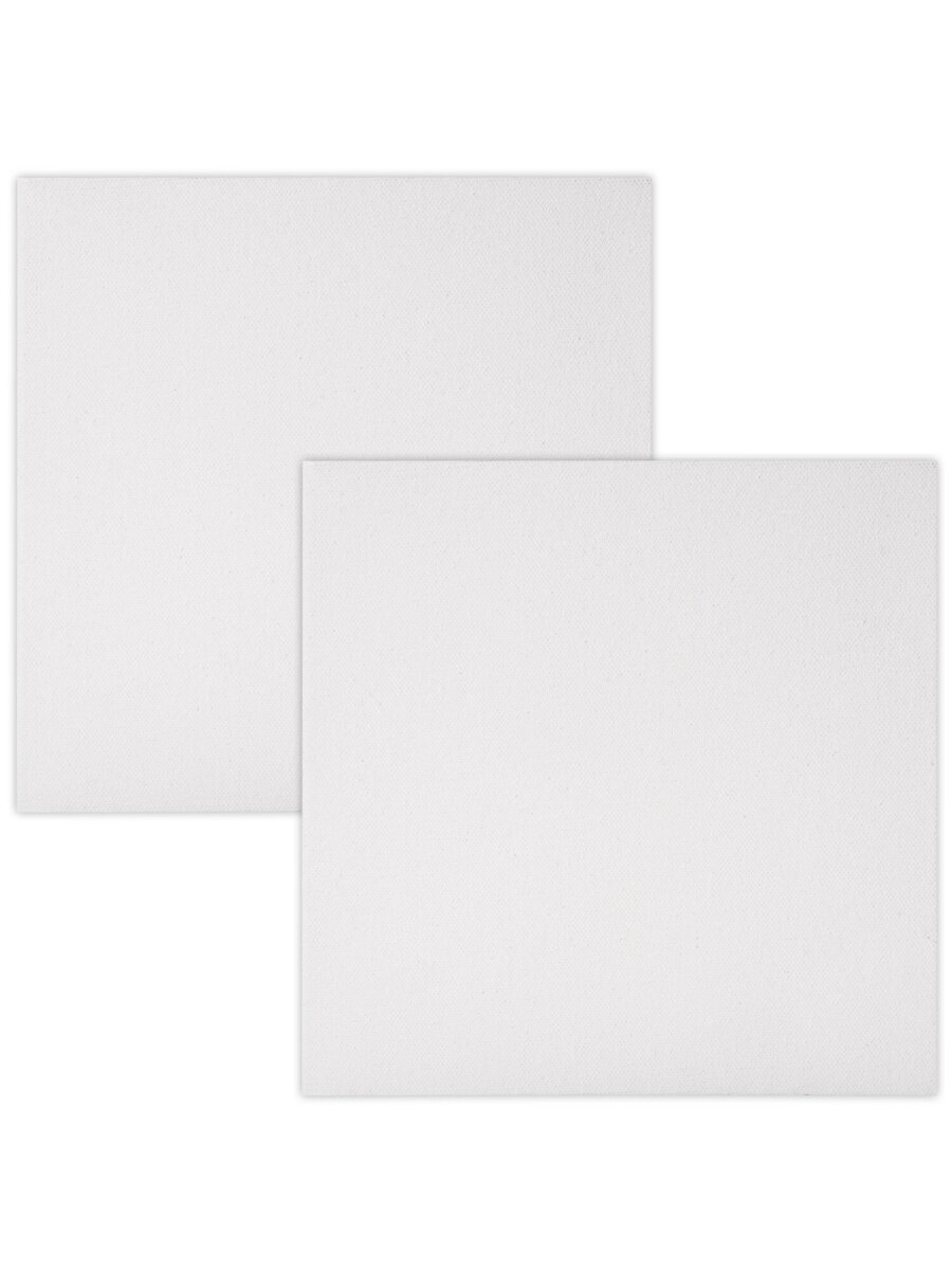 Холст для рисования Brauberg на подрамнике 20х20 см грунтованный 100% хлопок набор 2 штуки - фото 2