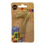 Свеча-цифра для торта Свечной маркет украшение в виде цифры 7, 7 см, на ножке