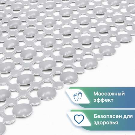 Коврик для ванной VILINA противоскользящий на присосках 36х65см