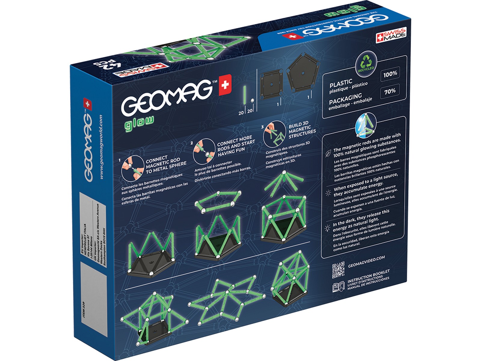 Конструктор Geomag магнитный 42 дет. - фото 10