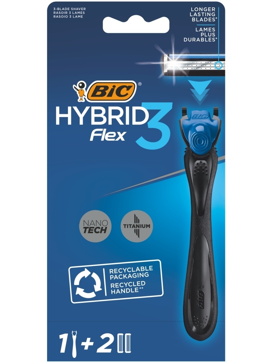 Бритва мужская BIC Hybrid 3 Flex - фото 1