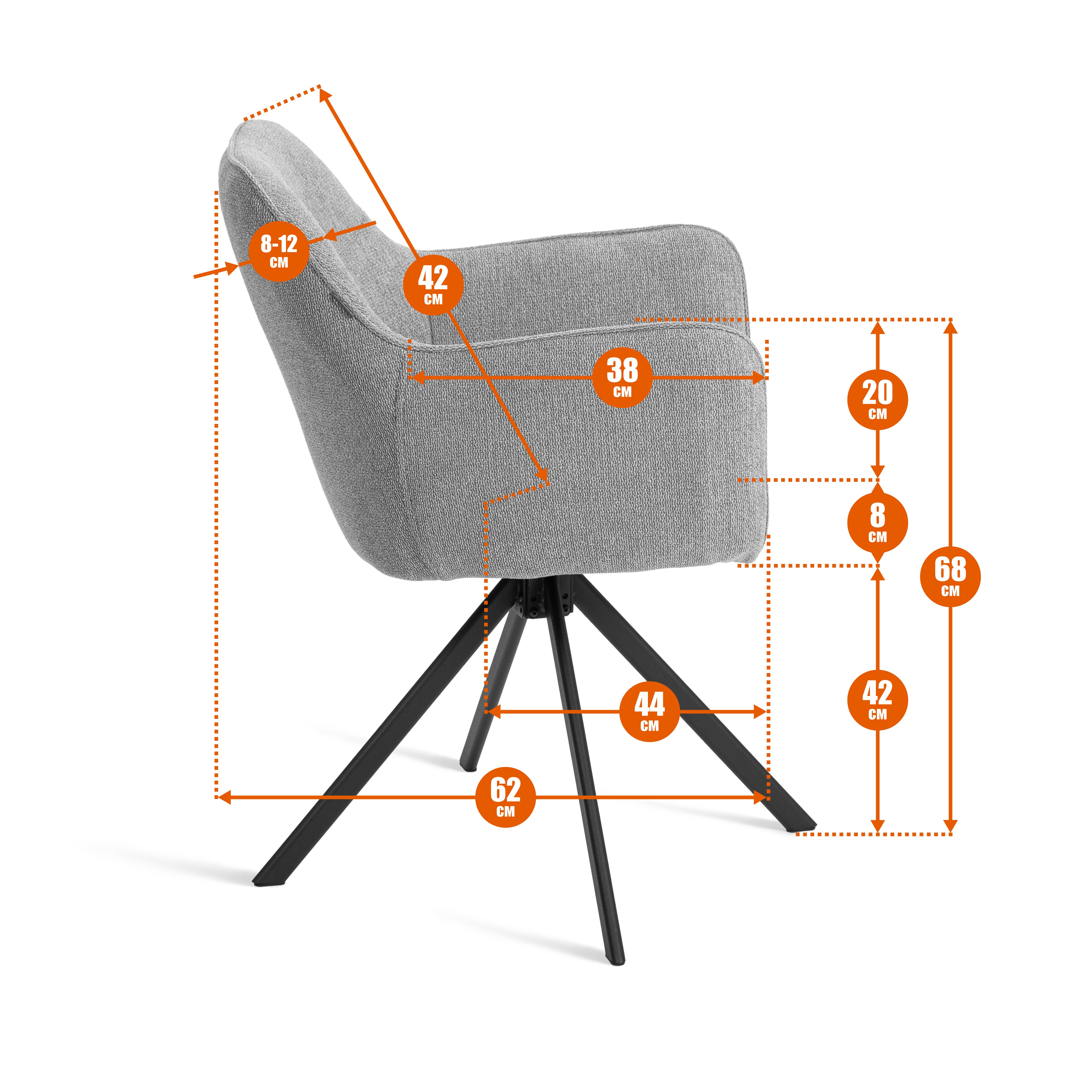 Стул TETCHAIR Монклер велюр букле бежевый - фото 13