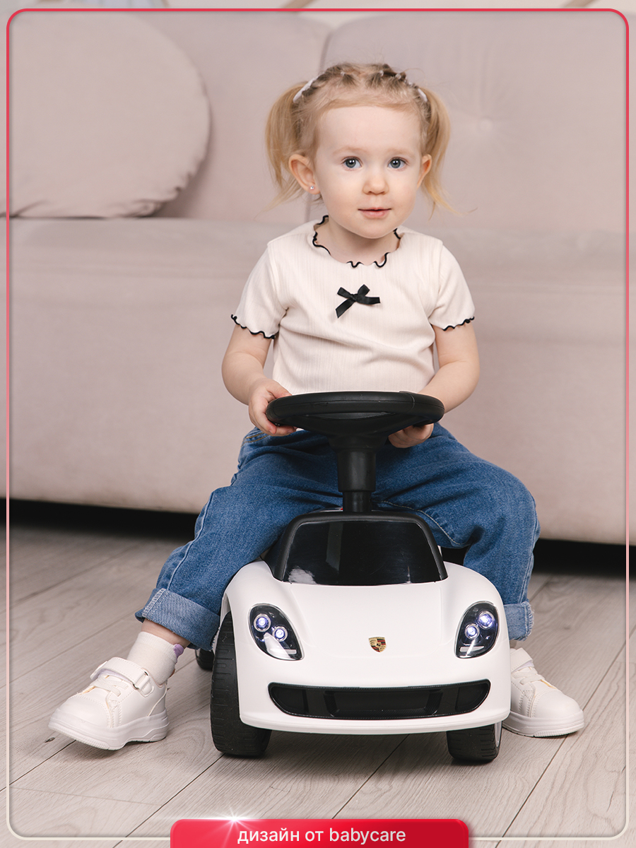 Каталка BabyCare Порш белый - фото 13