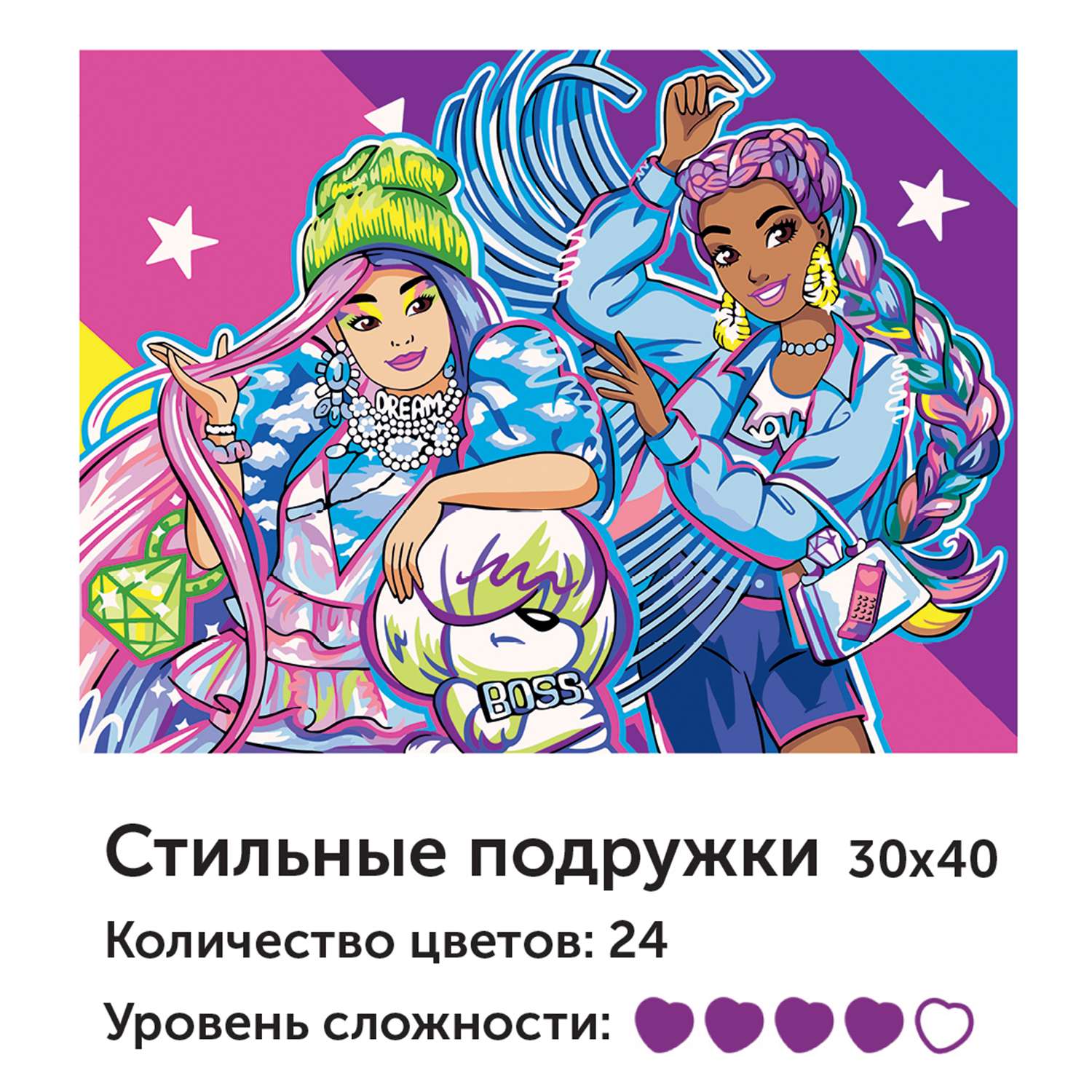 Картина по номерам Attivio Стильные подружки - фото 5