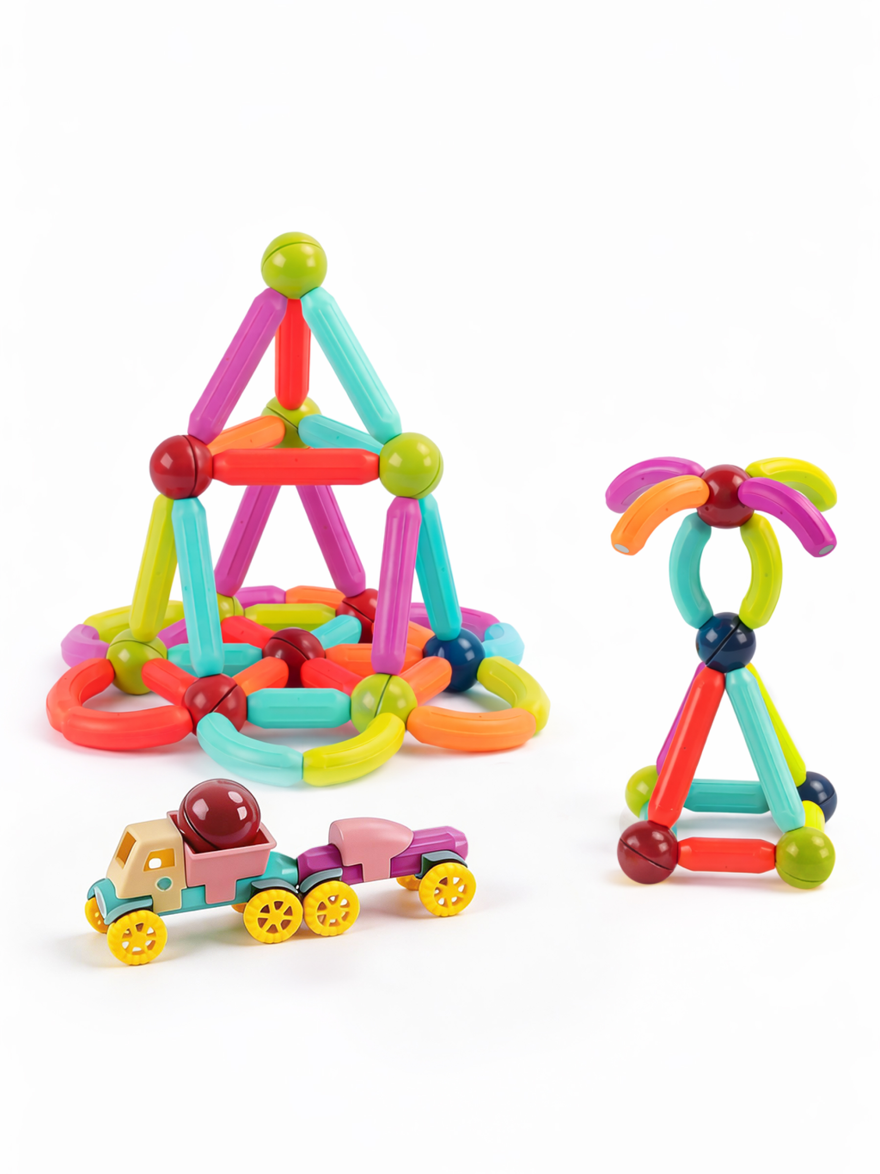 Конструктор SAYFUN toys магнитный 100 дет. - фото 13