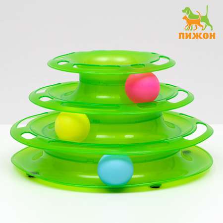 Игровой комплекс Пижон с 3 шариками зелёный