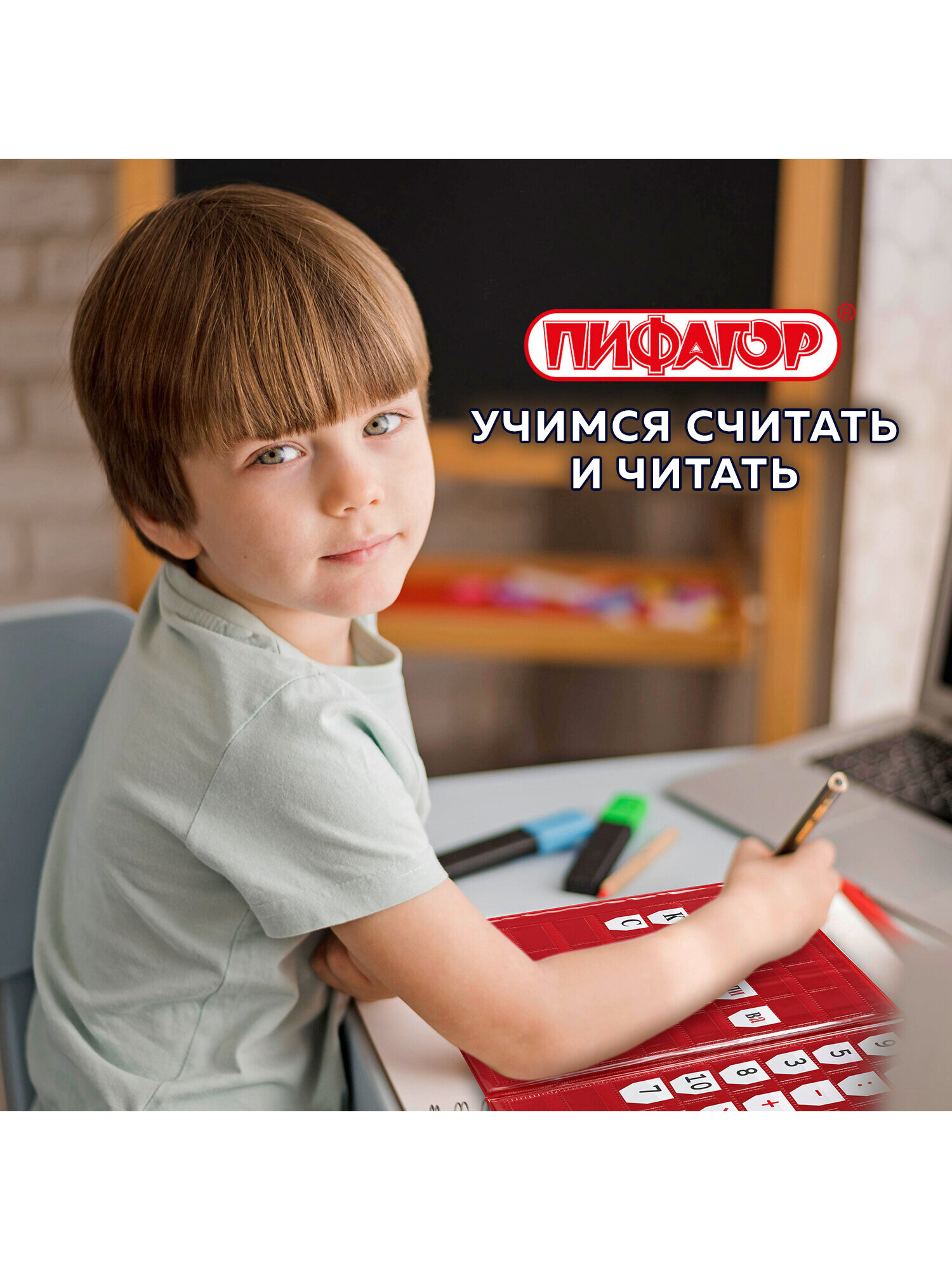 Касса букв и счетов Пифагор Буквы Цифры - фото 4