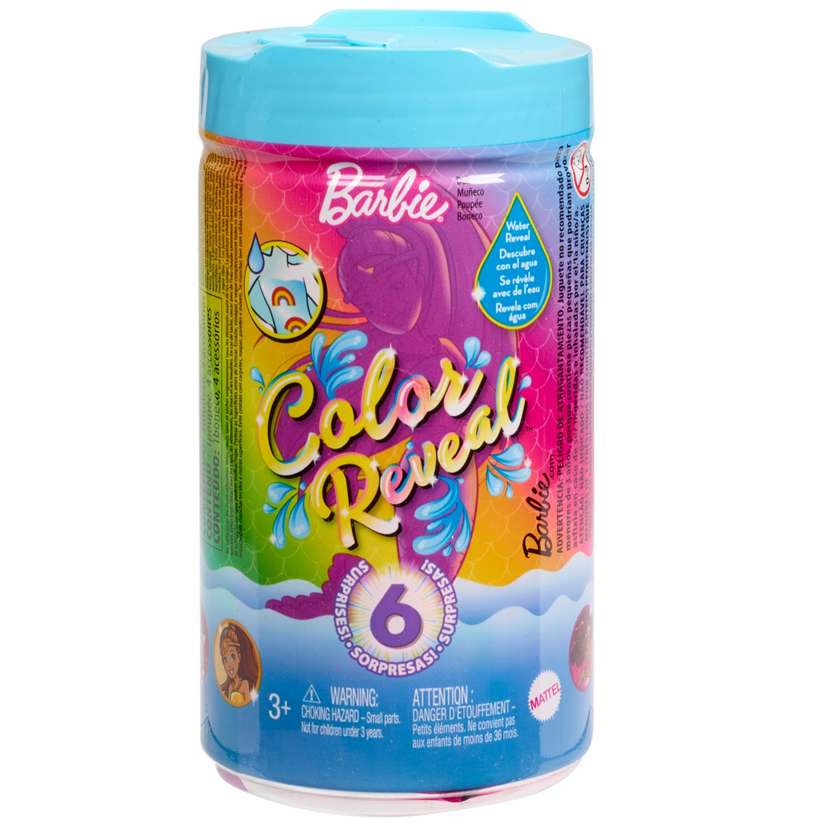 Кукла мини Barbie Color Reveal HCC75 - фото 1